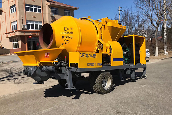 concrete mixer with pump